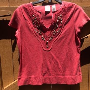 Coral blouse